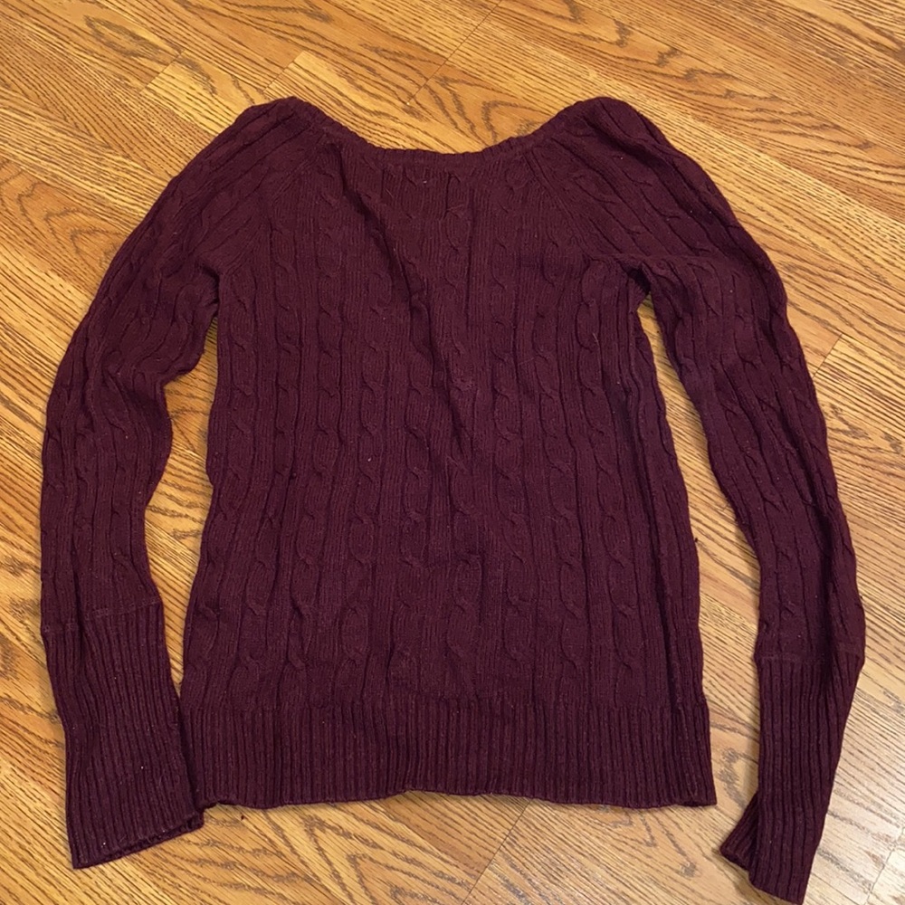 American Eagle Burgundy Sweater - Picture 5 of 5